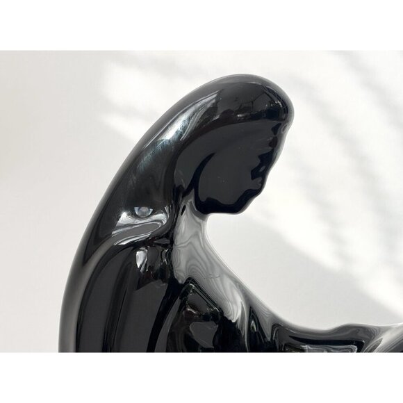 Royal Haeger Black Glazed Mother & Child Midcentury Modern Figures | statue - Picture 5 of 10